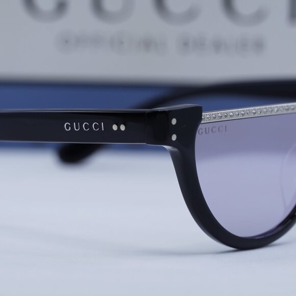 Gucci GG1368S 001 Oval Sunglasses - Black/Grey Mirror - Lowest Price! main image 8